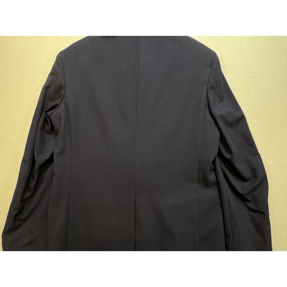 Bill Blass Mens Old Money Wool Blazer Suit Jacket Navy Blue Gold Button - Picture 12 of 13